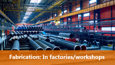 Fabrication: In factories/workshops