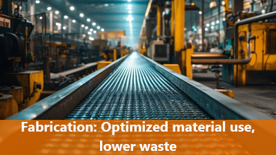 Fabrication: Optimized material use, lower waste